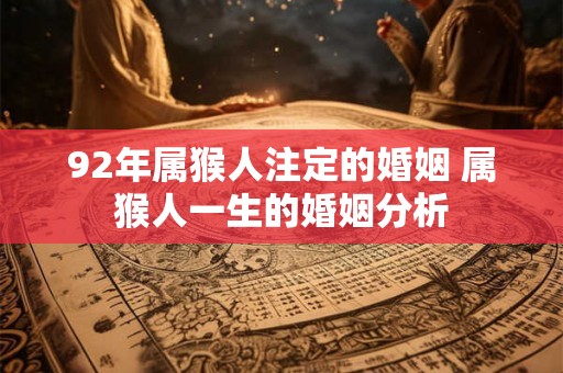 92年属猴人注定的婚姻 属猴人一生的婚姻分析