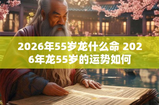 2026年55岁龙什么命 2026年龙55岁的运势如何