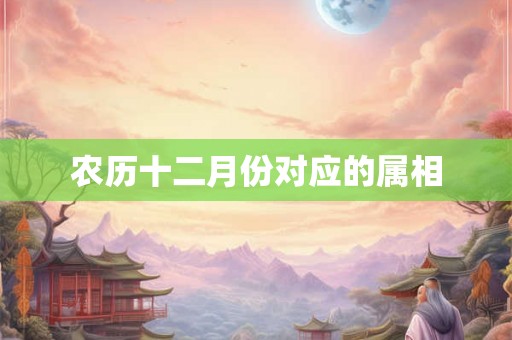 农历十二月份对应的属相