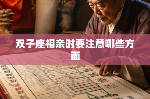 双子座相亲时要注意哪些方面