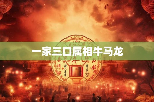 一家三口属相牛马龙