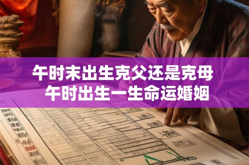午时末出生克父还是克母  午时出生一生命运婚姻
