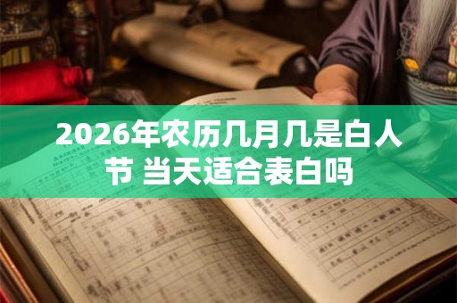 2026年农历几月几是白人节 当天适合表白吗