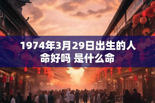 1974年3月29日出生的人命好吗 是什么命