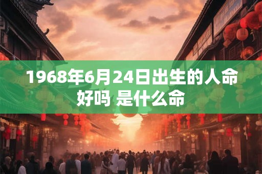 1968年6月24日出生的人命好吗 是什么命