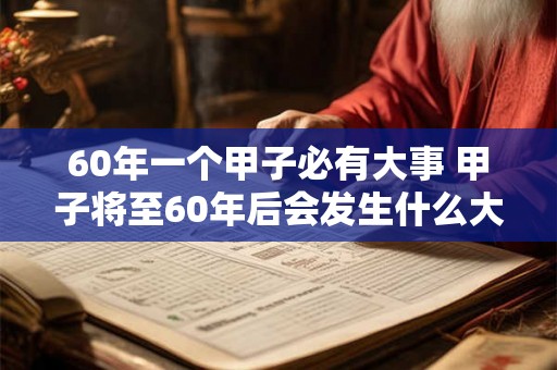 60年一个甲子必有大事 甲子将至60年后会发生什么大事