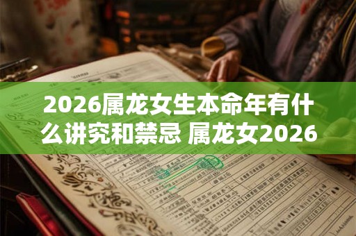 2026属龙女生本命年有什么讲究和禁忌 属龙女2026本命年怎么办