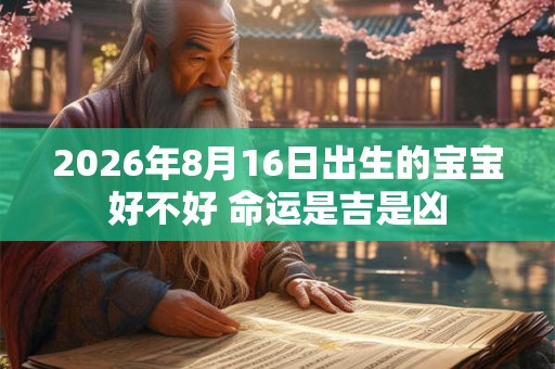 2026年8月16日出生的宝宝好不好 命运是吉是凶