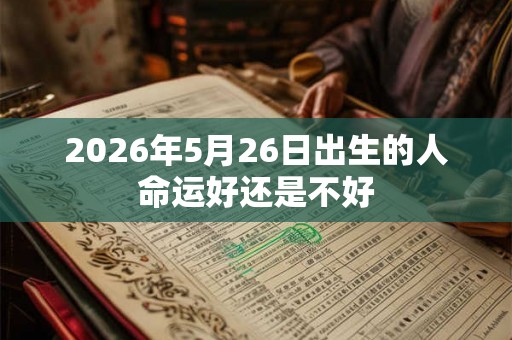 2026年5月26日出生的人命运好还是不好