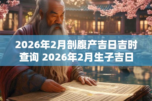 2026年2月剖腹产吉日吉时查询 2026年2月生子吉日
