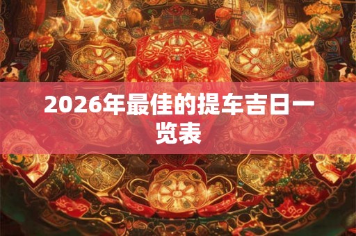 2026年最佳的提车吉日一览表 2026年最佳的提车吉日一览表