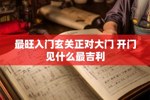 最旺入门玄关正对大门 开门见什么最吉利