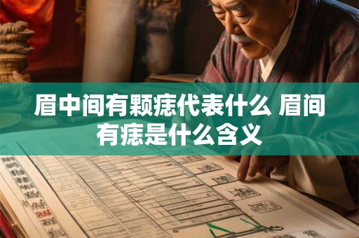 眉中间有颗痣代表什么 眉间有痣是什么含义