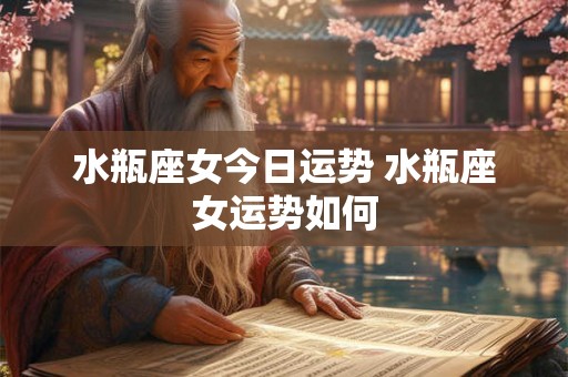 水瓶座女今日运势 水瓶座女运势如何