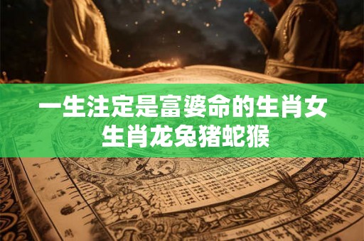 一生注定是富婆命的生肖女 生肖龙兔猪蛇猴