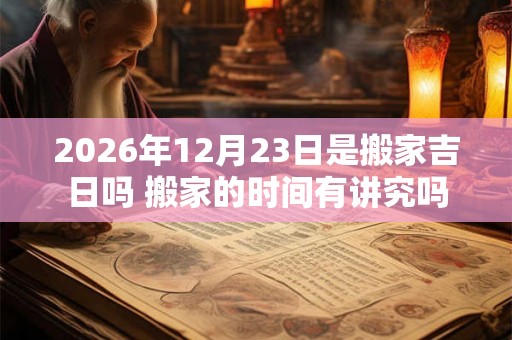 2026年12月23日是搬家吉日吗 搬家的时间有讲究吗