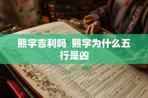 熙字吉利吗 熙字为什么五行是凶 熙字吉利吗 熙字为什么五行是凶