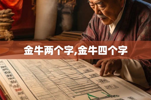 金牛两个字,金牛四个字