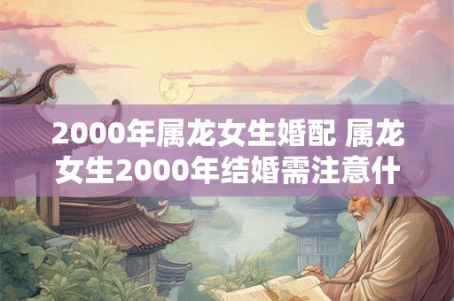 2000年属龙女生婚配 属龙女生2000年结婚需注意什么 2000年属龙女生婚配 属龙女生2000年结婚需注意什么