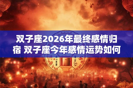 双子座2026年最终感情归宿 双子座今年感情运势如何