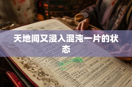 天地间又浸入混沌一片的状态