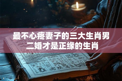 最不心疼妻子的三大生肖男 二婚才是正缘的生肖