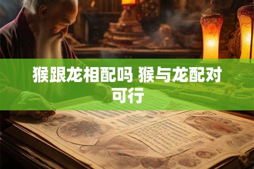 猴跟龙相配吗 猴与龙配对可行