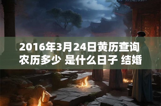 2016年3月24日黄历查询 农历多少 是什么日子 结婚吉时
