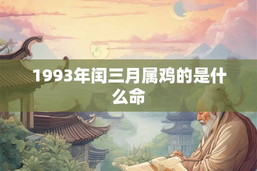 1993年闰三月属鸡的是什么命
