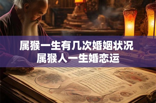 属猴一生有几次婚姻状况 属猴人一生婚恋运