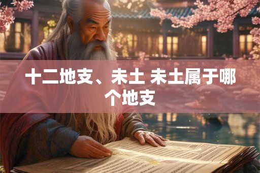 十二地支、未土 未土属于哪个地支