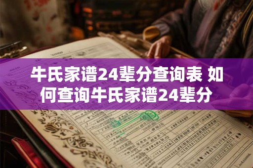 牛氏家谱24辈分查询表 如何查询牛氏家谱24辈分 牛氏家谱24辈分查询表 如何查询牛氏家谱24辈分