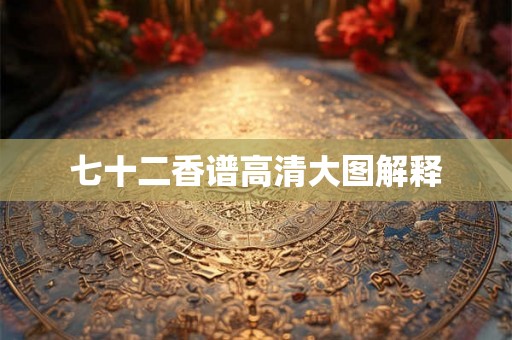七十二香谱高清大图解释