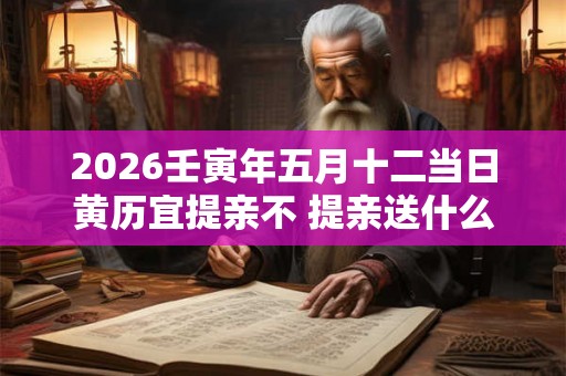 2026壬寅年五月十二当日黄历宜提亲不 提亲送什么酒