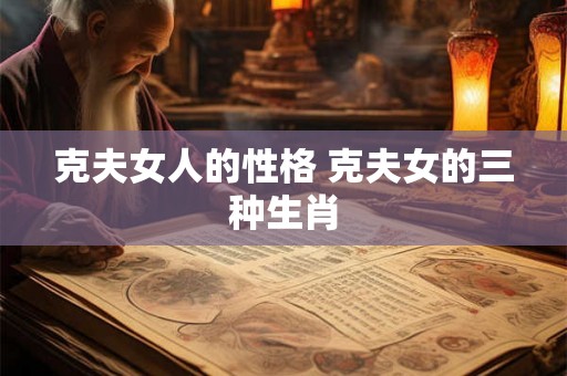 克夫女人的性格 克夫女的三种生肖