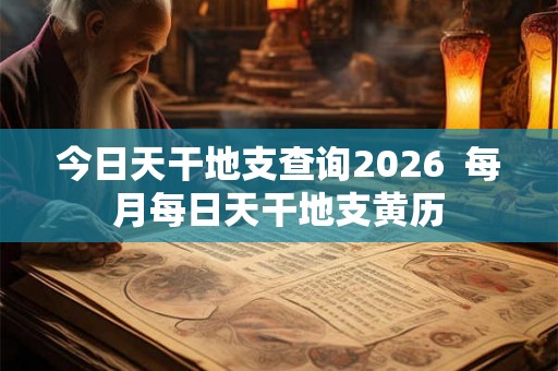 今日天干地支查询2026  每月每日天干地支黄历