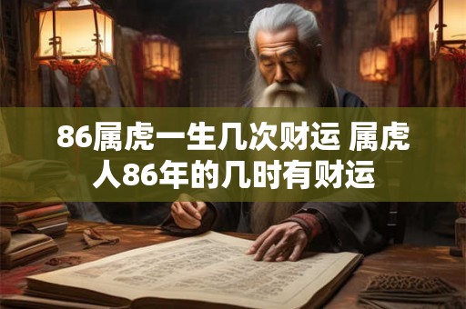 86属虎一生几次财运 属虎人86年的几时有财运
