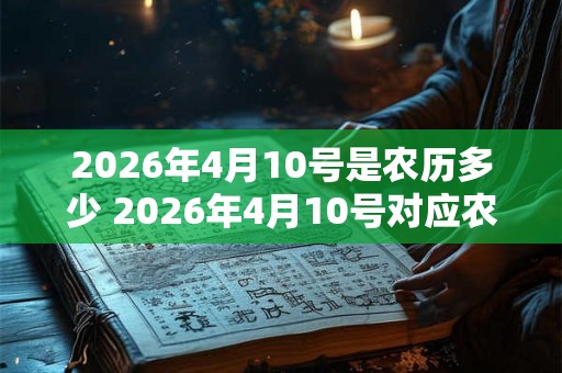 2026年4月10号是农历多少 2026年4月10号对应农历是什么 2026年4月10号是农历多少 2026年4月10号对应农历是什么