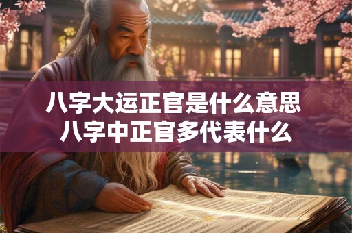 八字大运正官是什么意思 八字中正官多代表什么 八字大运正官是什么意思 八字中正官多代表什么