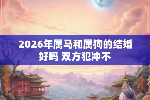 2026年属马和属狗的结婚好吗 双方犯冲不