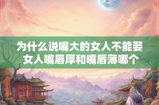 为什么说嘴大的女人不能娶 女人嘴唇厚和嘴唇薄哪个好