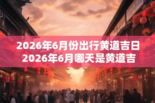 2026年6月份出行黄道吉日 2026年6月哪天是黄道吉日出行