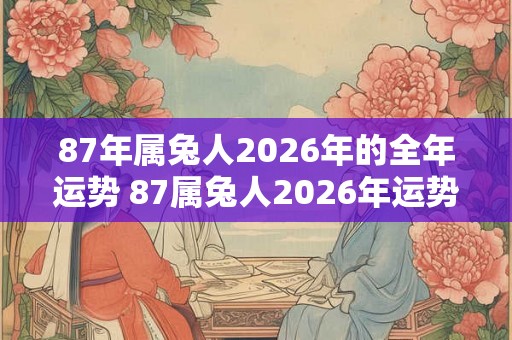 87年属兔人2026年的全年运势 87属兔人2026年运势如何