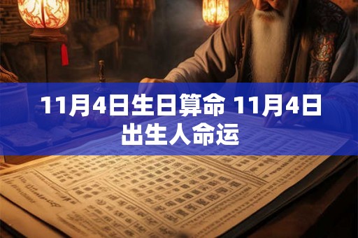 11月4日生日算命 11月4日出生人命运