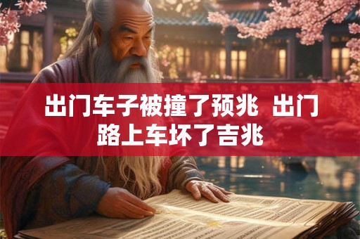 出门车子被撞了预兆  出门路上车坏了吉兆
