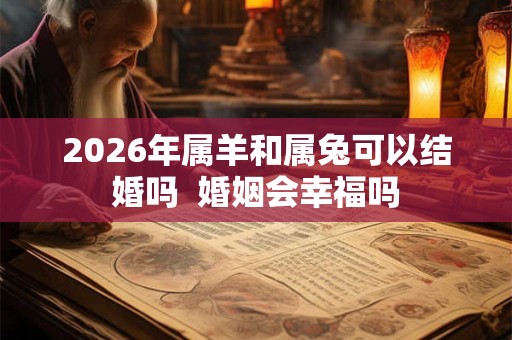 2026年属羊和属兔可以结婚吗  婚姻会幸福吗