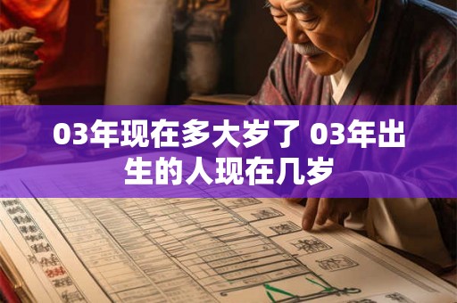 03年现在多大岁了 03年出生的人现在几岁