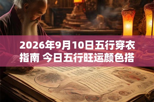 2026年9月10日五行穿衣指南 今日五行旺运颜色搭配 2026年9月10日五行穿衣指南 今日五行旺运颜色搭配