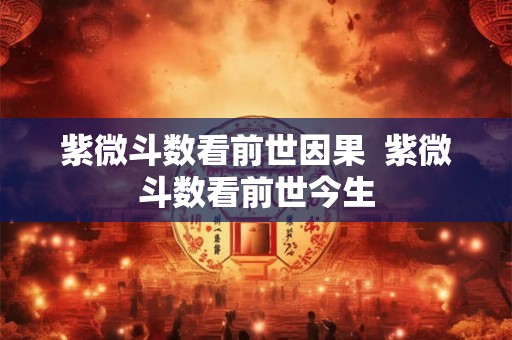 紫微斗数看前世因果  紫微斗数看前世今生