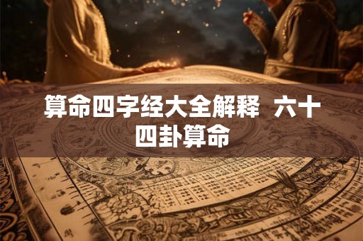 算命四字经大全解释  六十四卦算命